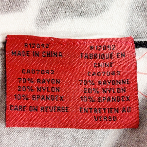 RED black, white & red belted 3/4 sleeve giraffe print cardigan, L, EUC, Y2K - Picture 5 of 6